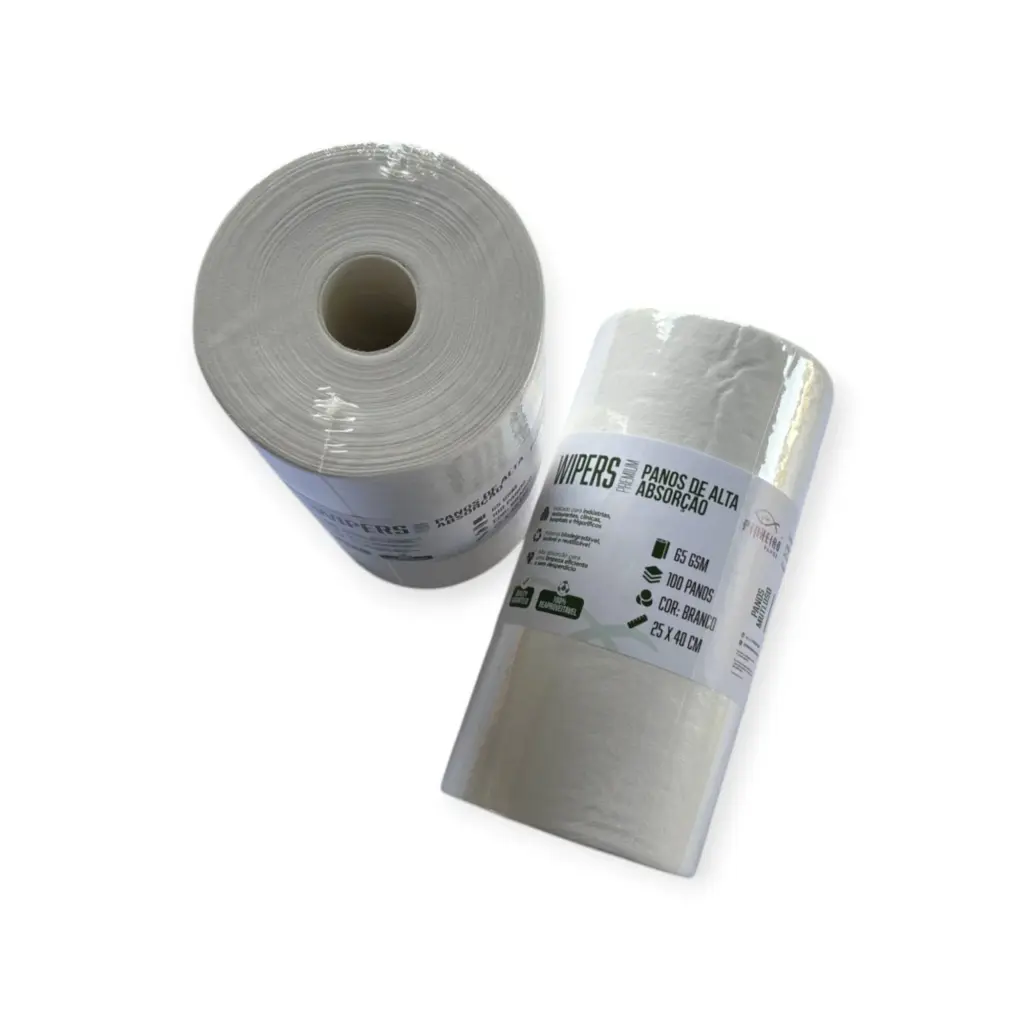 Pano Multiuso Wiper 65gsm Branco 100 Panos 25X40 – REF. 1935
